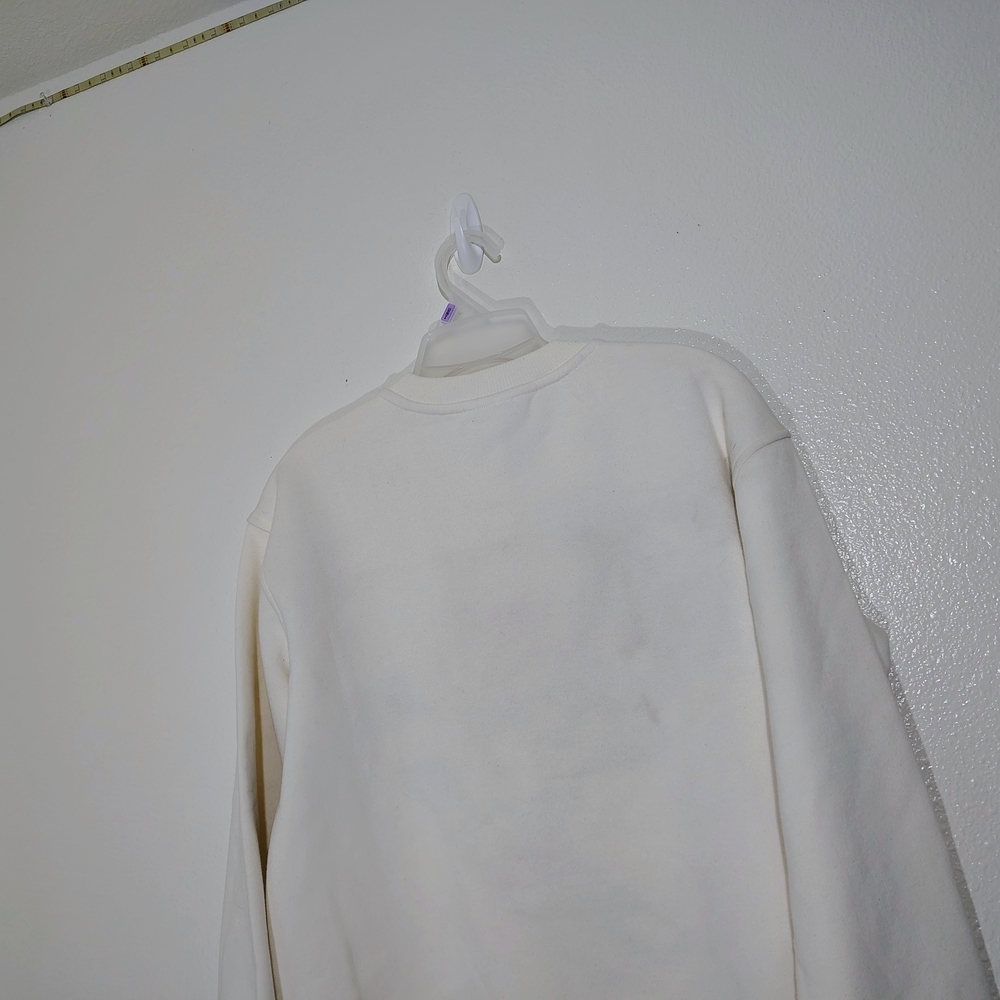 Haribo Gummy Bear White Sweatshirt XS Fleece Lined Graphic EmbroideredPullover - Picture 9 of 11